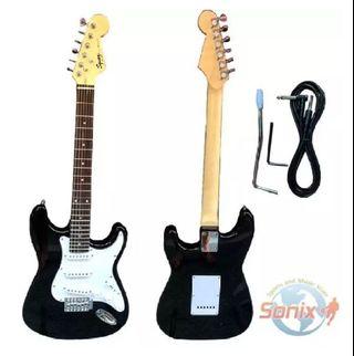 Squier by Fender Stratocaster ( Black) with Guitar Cable