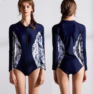 Long Sleeved One Piece Swimsuit
