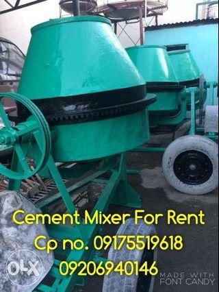 Cement Mixer For Rent