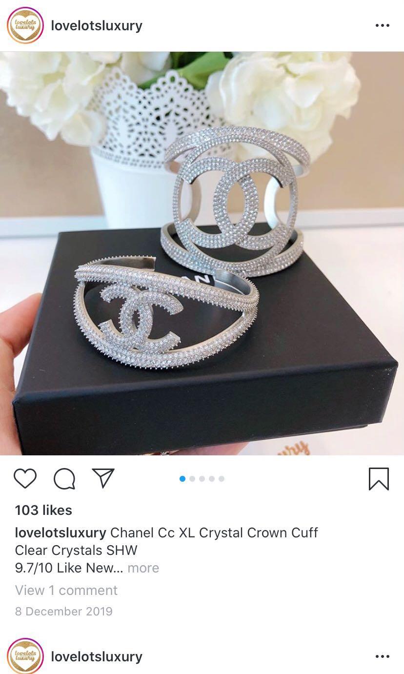 Chanel Pink Quilted Leather Pearl Cc Cuff Bracelet