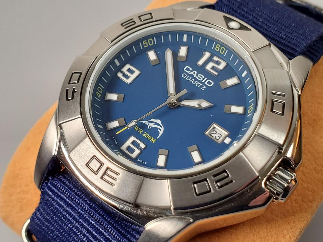Casio MDV 100D 2AVDF blue dial not rolex tudor seiko