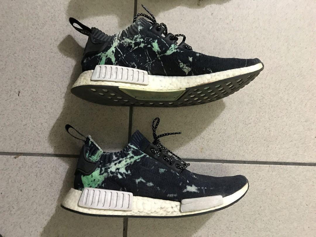 Adidas nmd r1 top pk green marble
