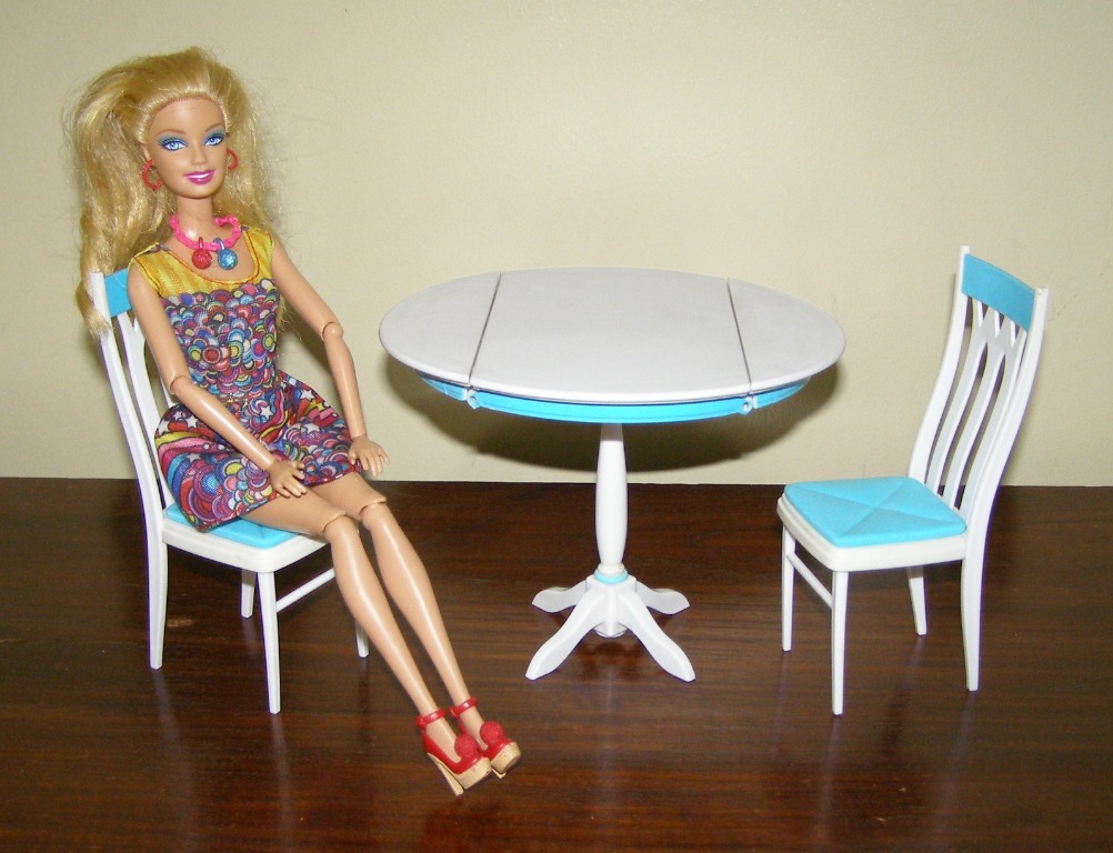 BARBIE Table and Chairs Set from Mattel, Hobbies & Toys, Toys & Games