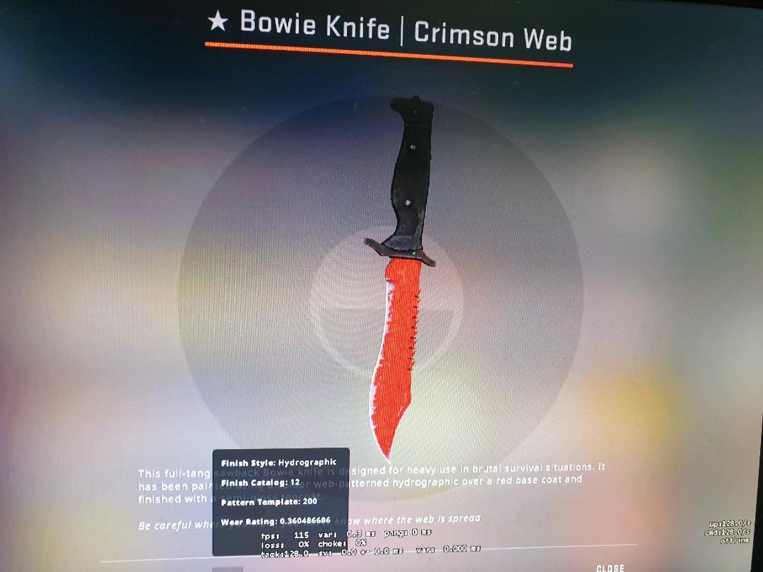 Bowie Knife Crimson Web Ft Toys Games Video Gaming In Game Products On Carousell - crimson web knife roblox