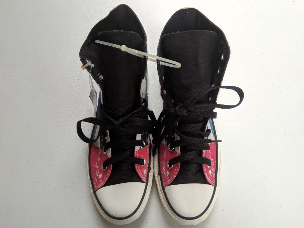 converse blue red yellow