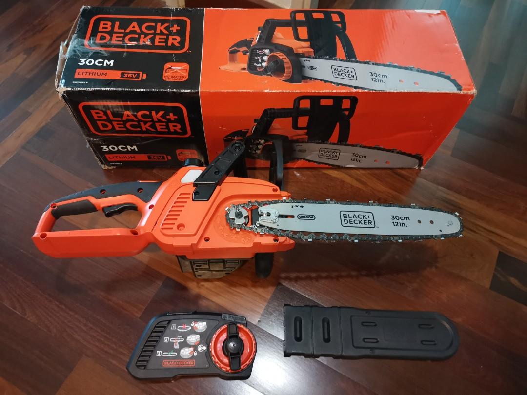 Cordless Chainsaw 30 cm Black Decker Furniture Home Living