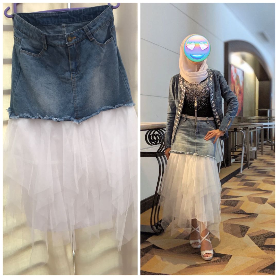 Denim tutu skirt