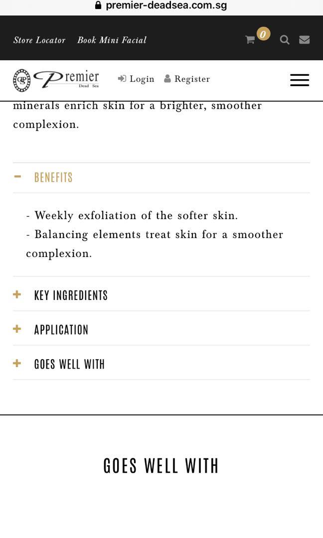 *Free Moisturisers*Dead Sea Premier Facial Exfoliating Gel, Beauty & Personal Care, Face, Face