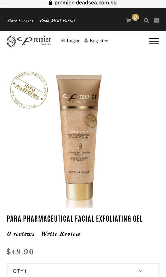 *Free Moisturisers*Dead Sea Premier Facial Exfoliating Gel, Beauty