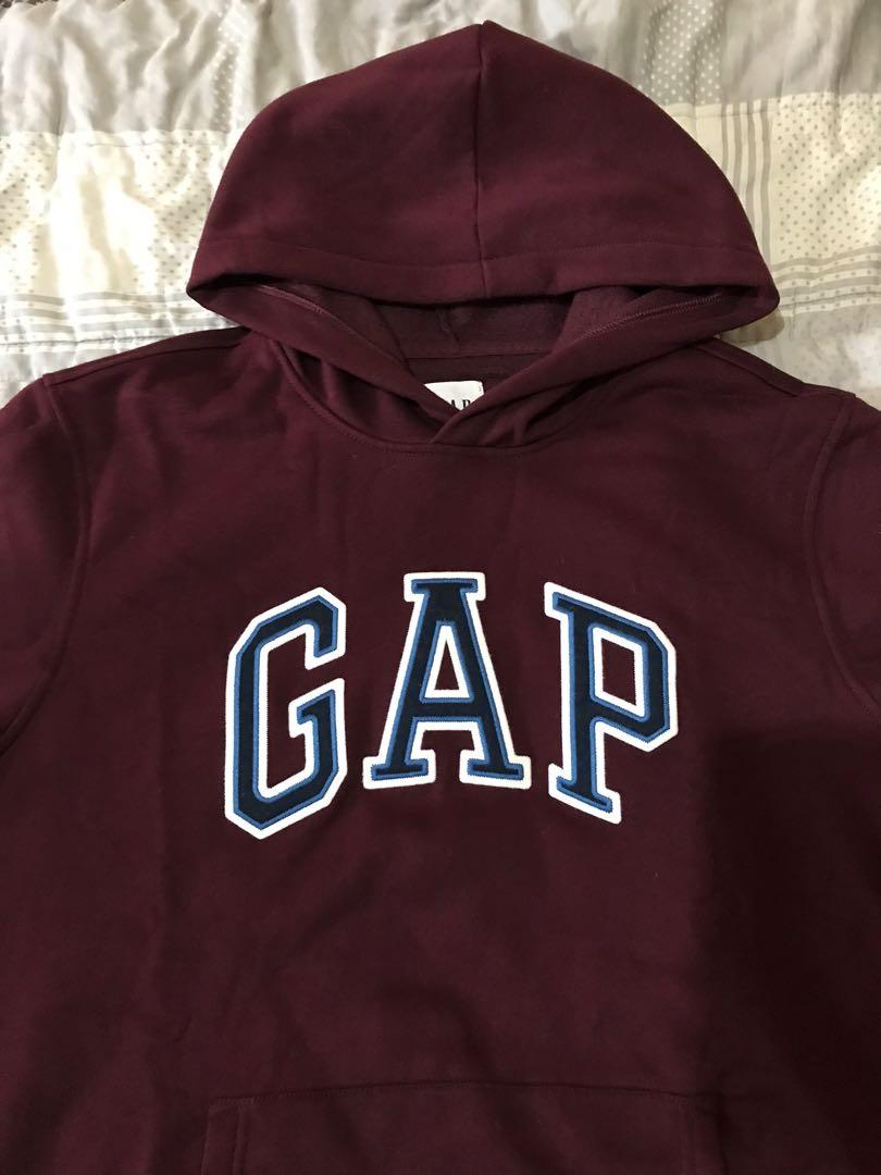 Gap maroon hoodie jacket authentic Men s Fashion Tops Sets
