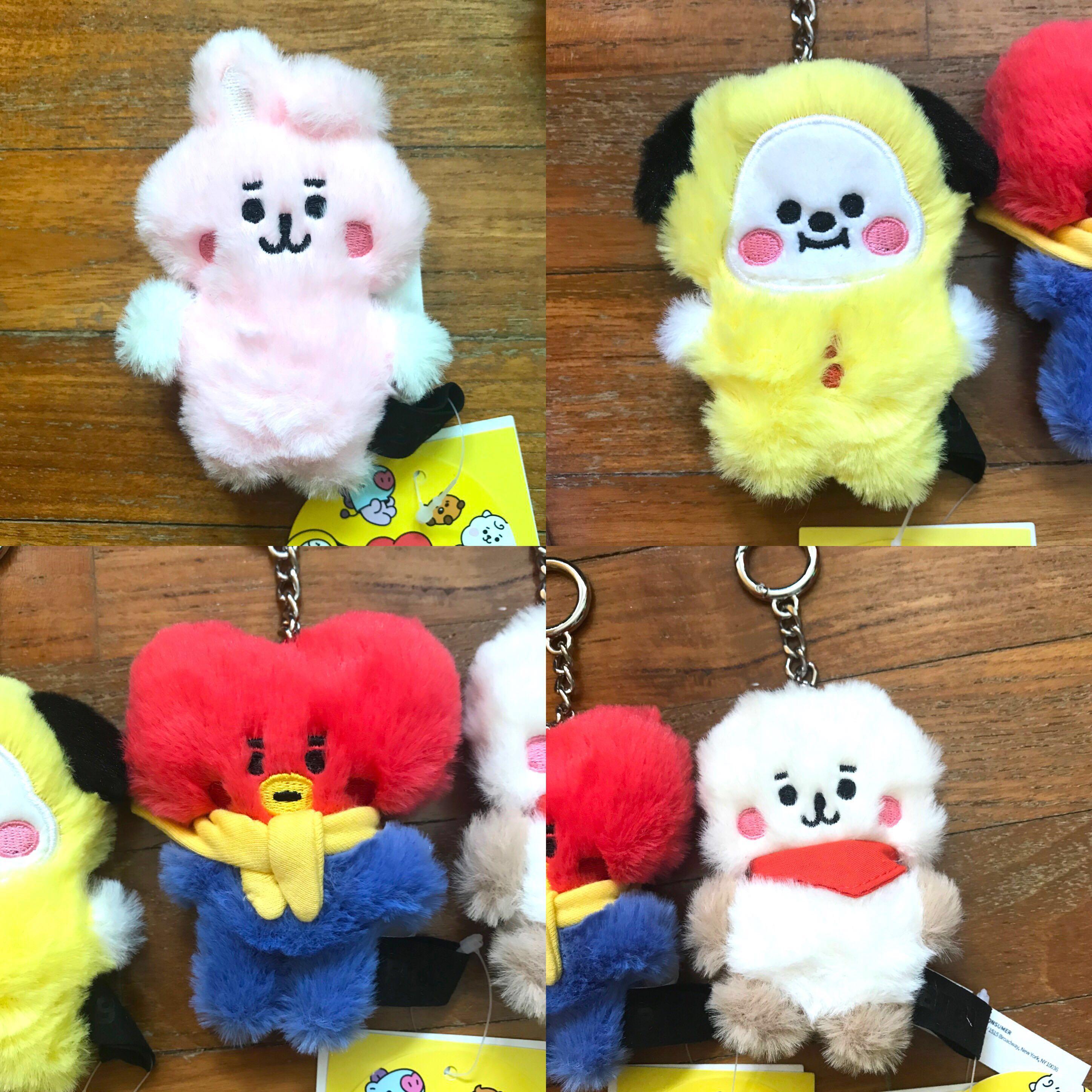 Instock Bt21 Baby Flat Fur Full Body Keyring Bagcharm
