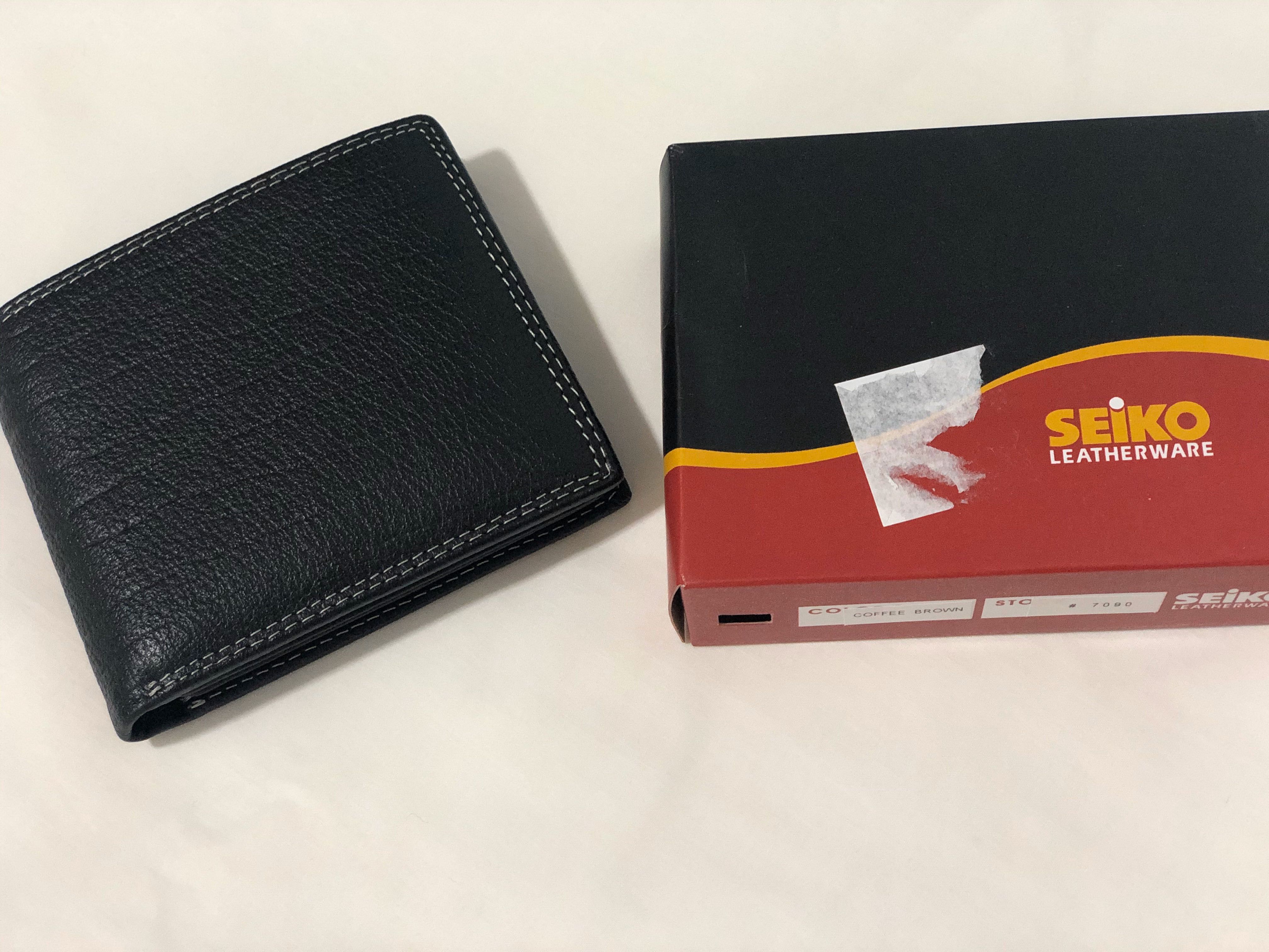 MENS SEIKO GENUINE LEATHER WALLET, Men's Fashion, Watches & Accessories,  Wallets & Card Holders on Carousell