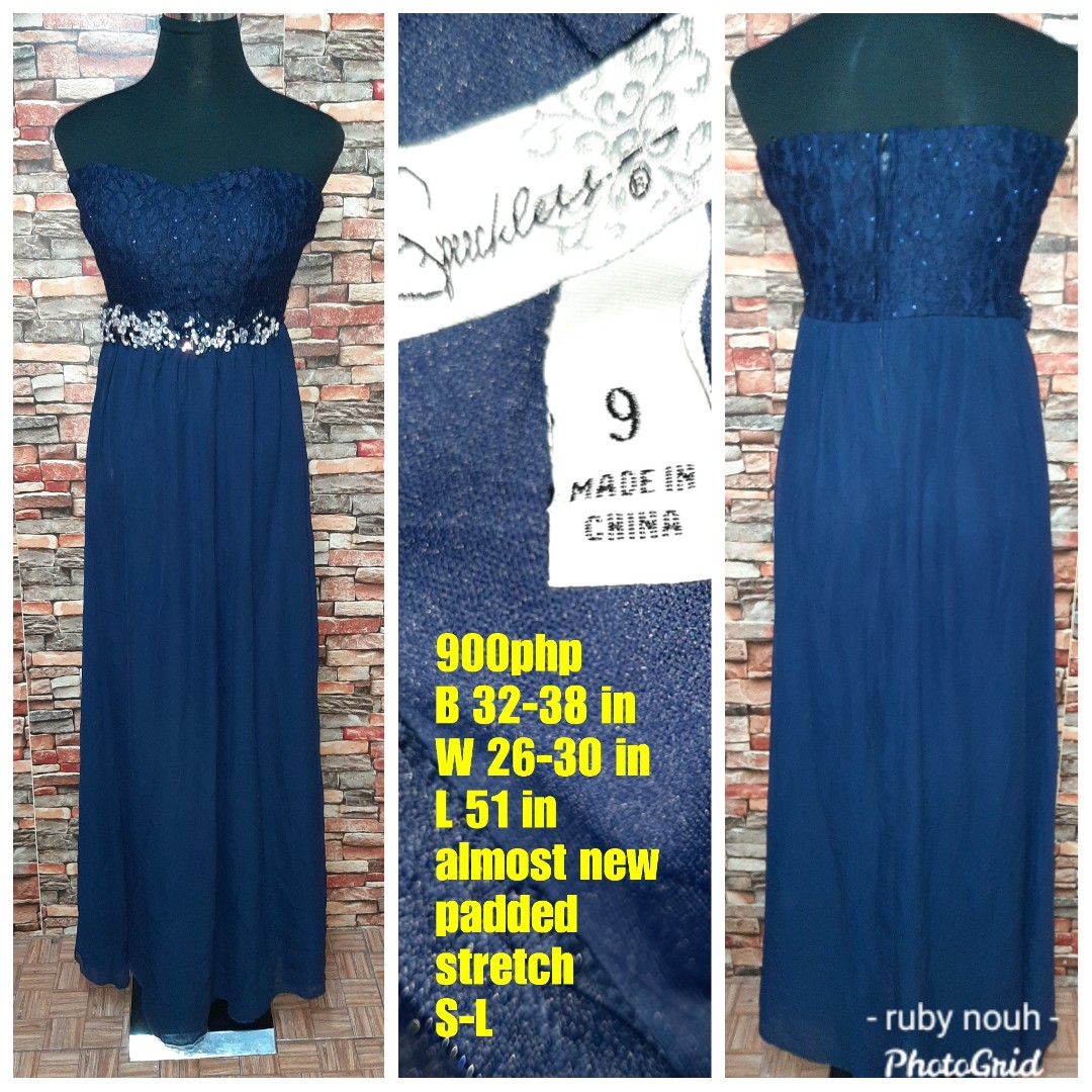 midnight blue long gown