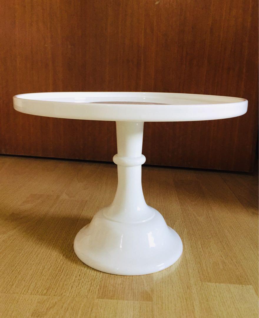 Mosser Glass 12” Cake Stand with FREE glass dome cover, Furniture