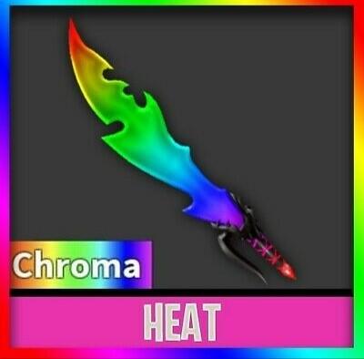 Murder Mystery 2 Mm2 Roblox Chroma Heat Cheap Toys Games Video Gaming In Game Products On Carousell - roblox mm2 item murder mystery 2 godly knife slasher free roblox