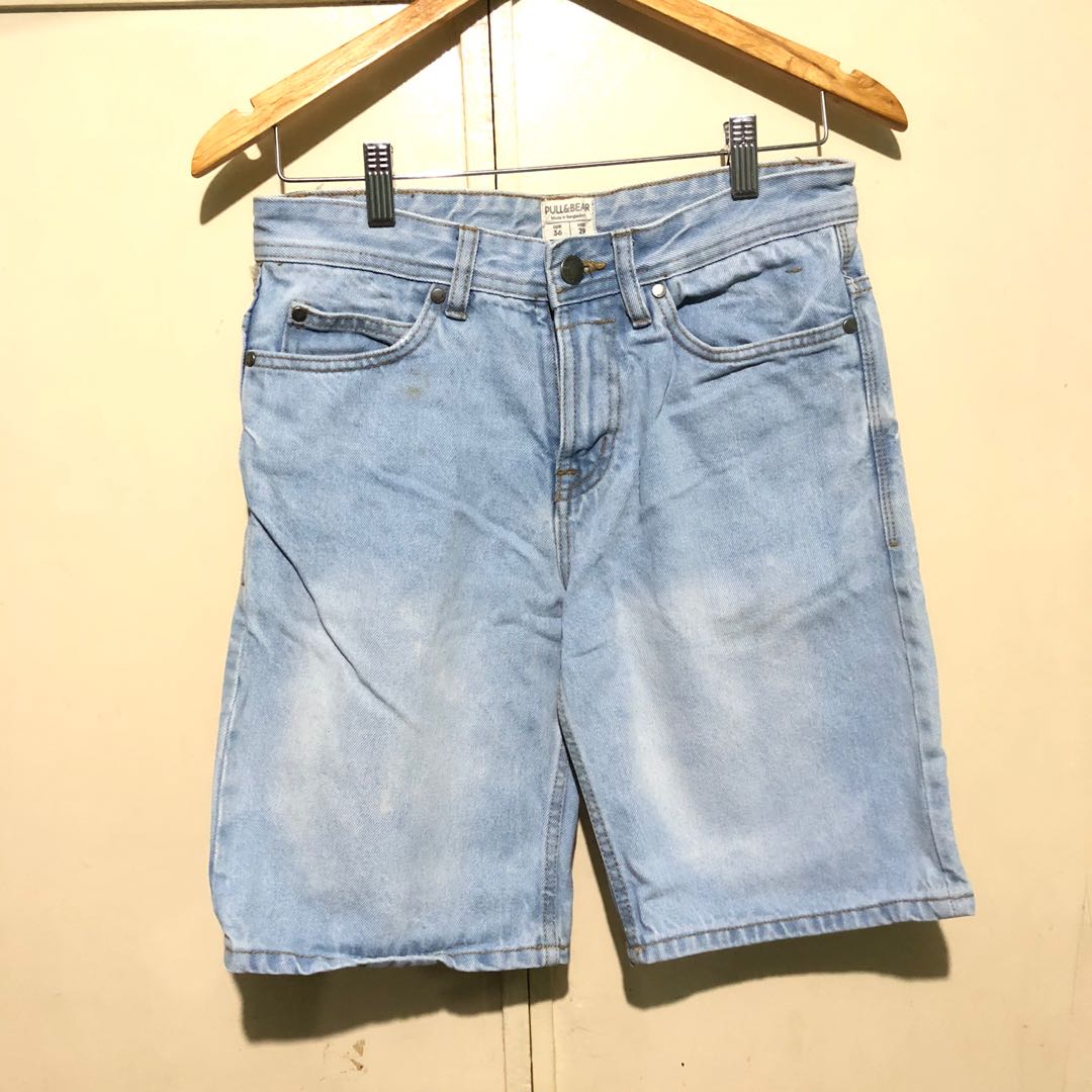 men's pull on denim shorts