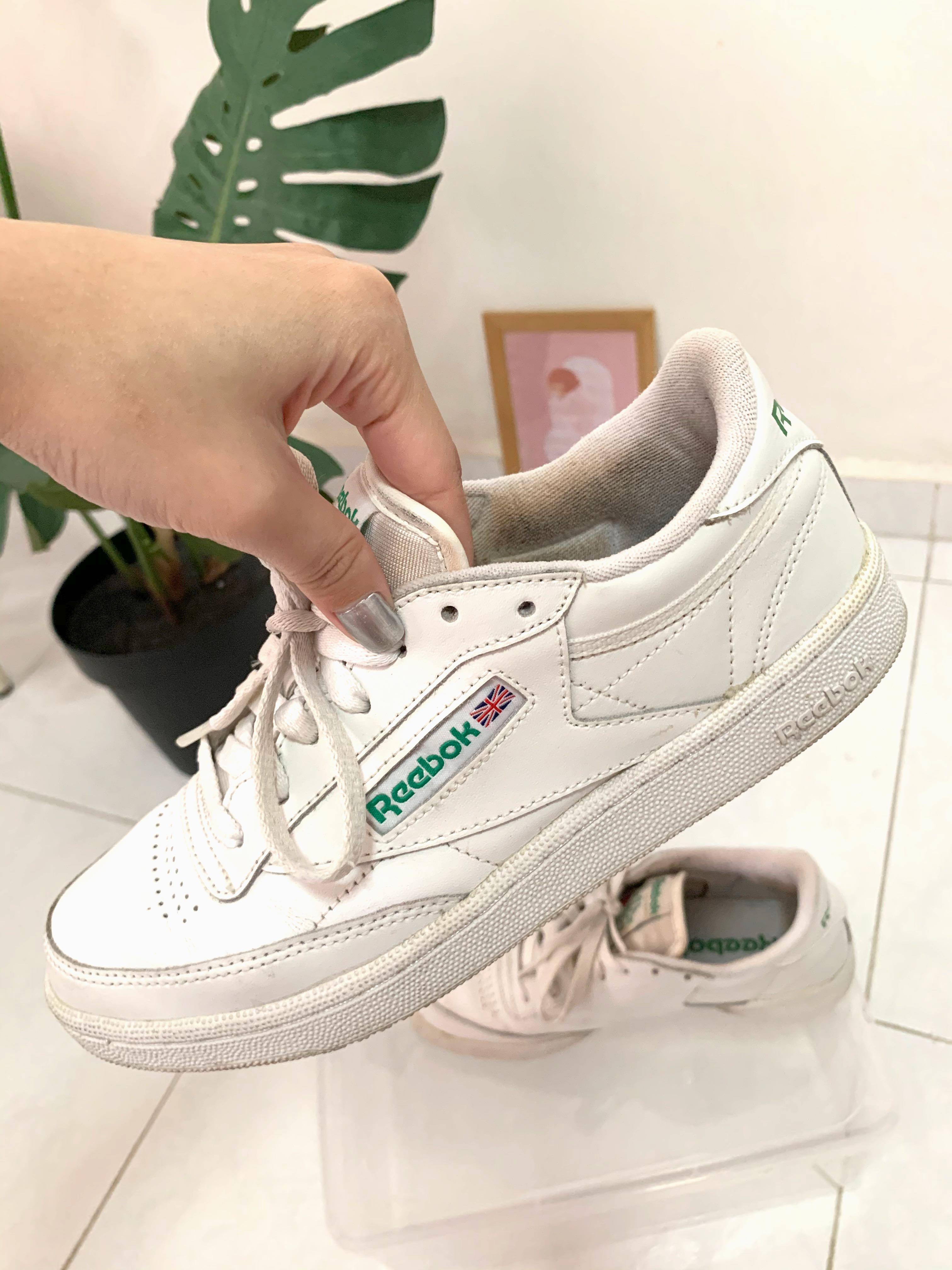 Reebok cream trainers hot sale