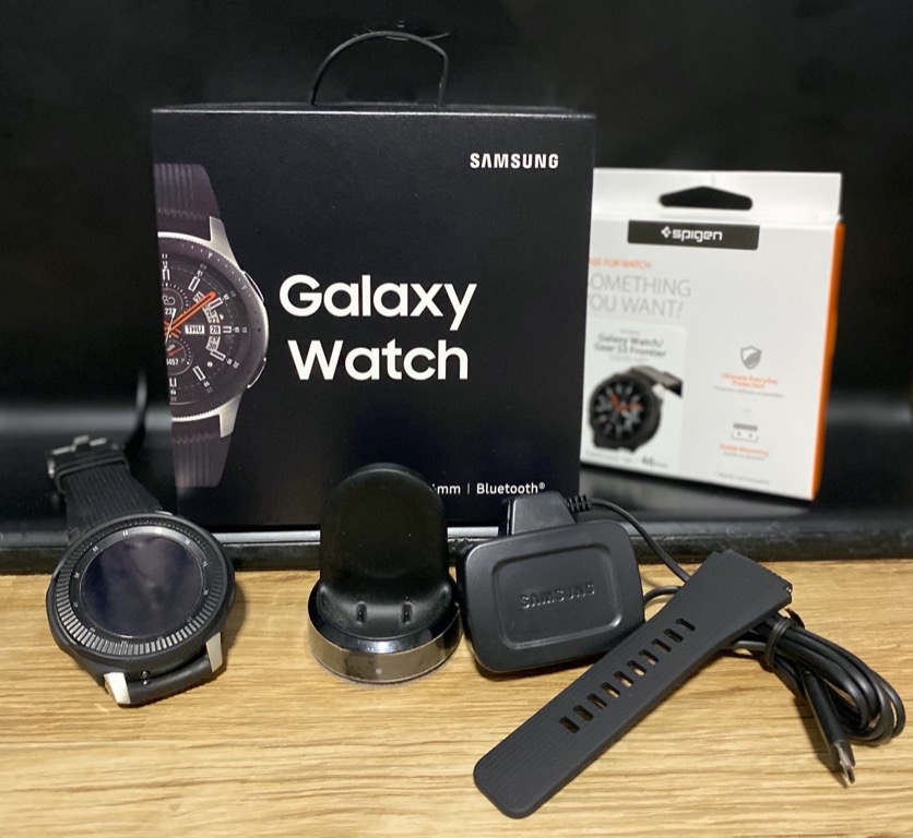 Samsung Galaxy Watch Bluetooth Version SM R 800 46mm Silver Mobile Phones Gadgets Wearables Smart Watches on Carousell