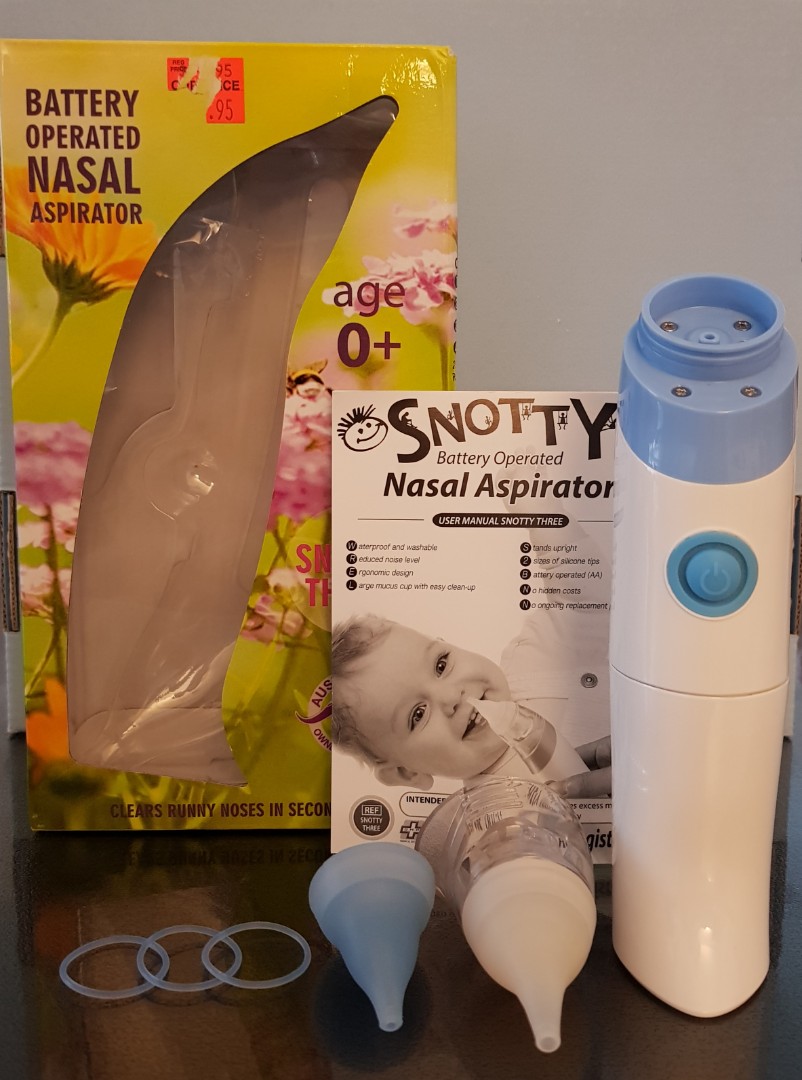 snotty three battery operated nasal aspirator