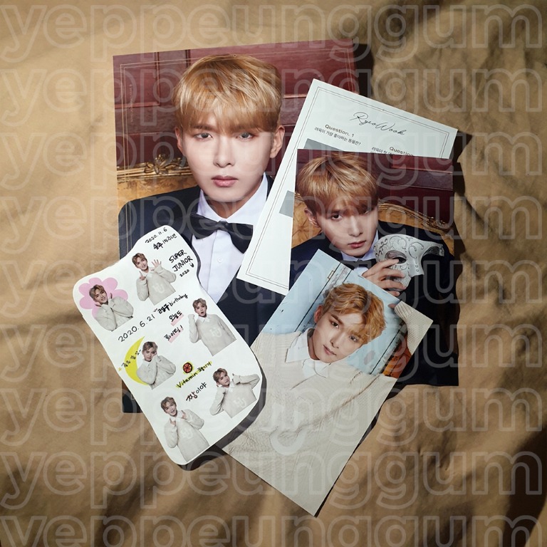 Super Junior Season S Greetings 2020 Ryeowook Set A4 Poster Q A Scratch Card Postcard Postcard Calendar Stickers K Wave On Carousell