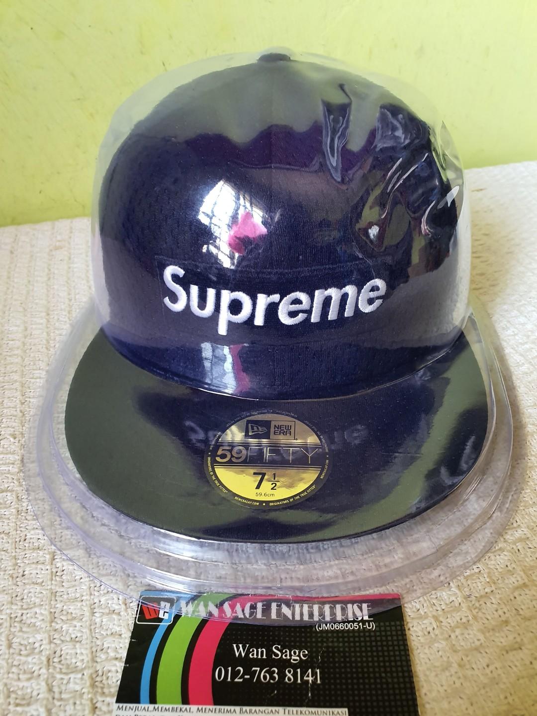 Supreme new era mesh box logo cap black top