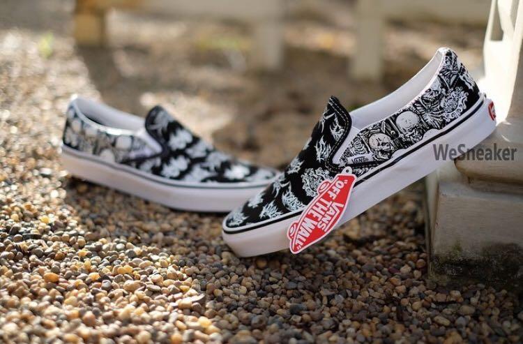 vans forgotten bones slip on