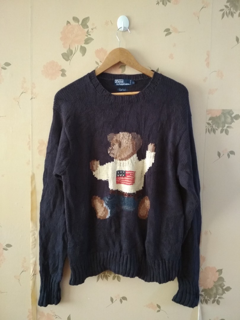Vintage polo bear best sale sweater