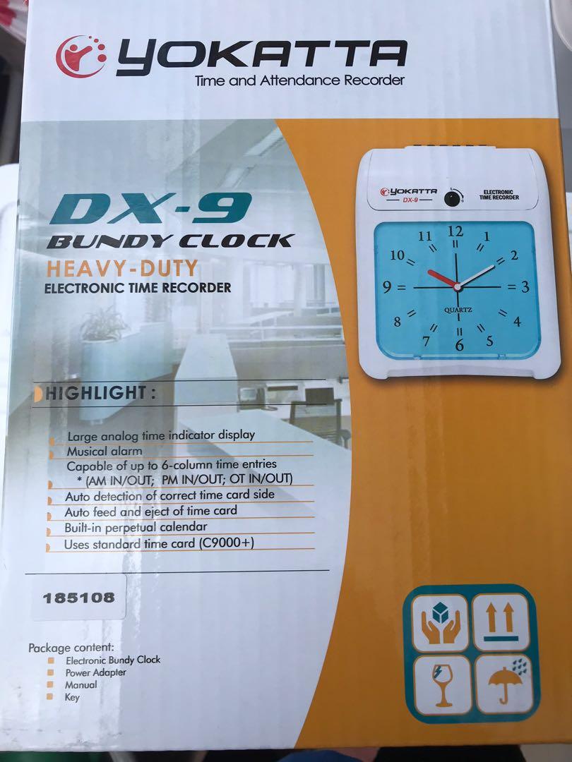 YOKATTA DX9 Bundy Clock, Furniture & Home Living, Office Furniture