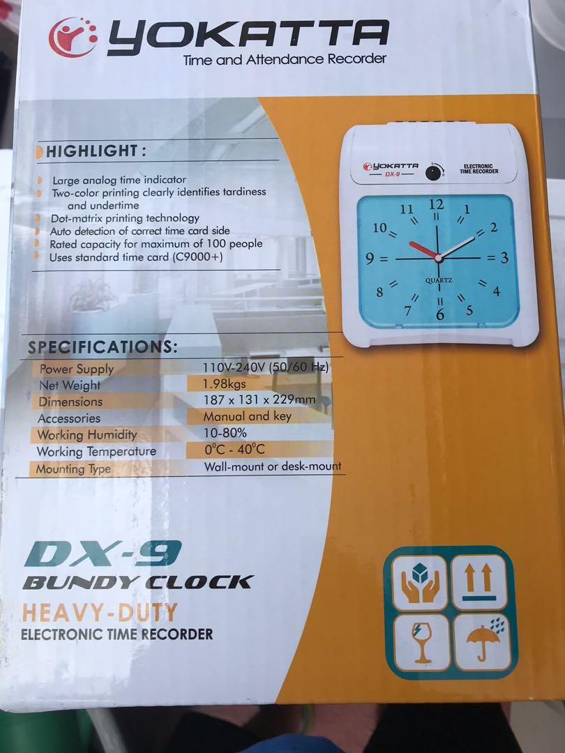 YOKATTA DX9 Bundy Clock, Furniture & Home Living, Office Furniture