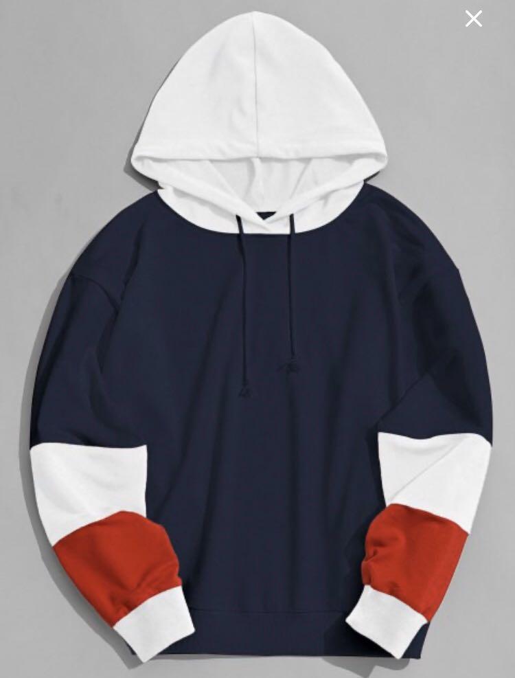 Zaful colour block hot sale hoodie