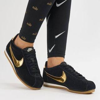 black and gold nike cortez mens