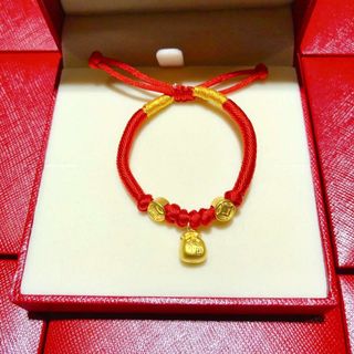 足金錢幣福袋手繩64213440806275110