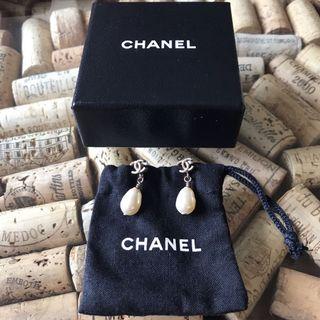 Chanel Earrings Drop Pearl