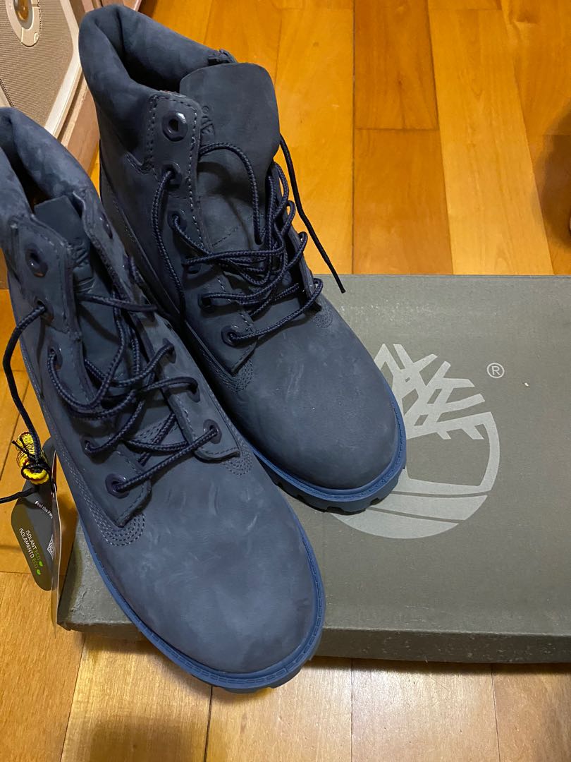 grey timberlands junior