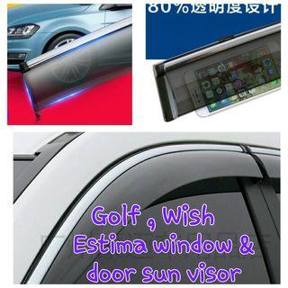 Car Window Door Sun Visor, center armrest console box storage compartment