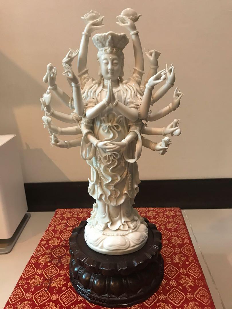 12” Thousand Hands Guan Yin Statue, Furniture & Home Living, Home Decor, Clocks on Carousell
