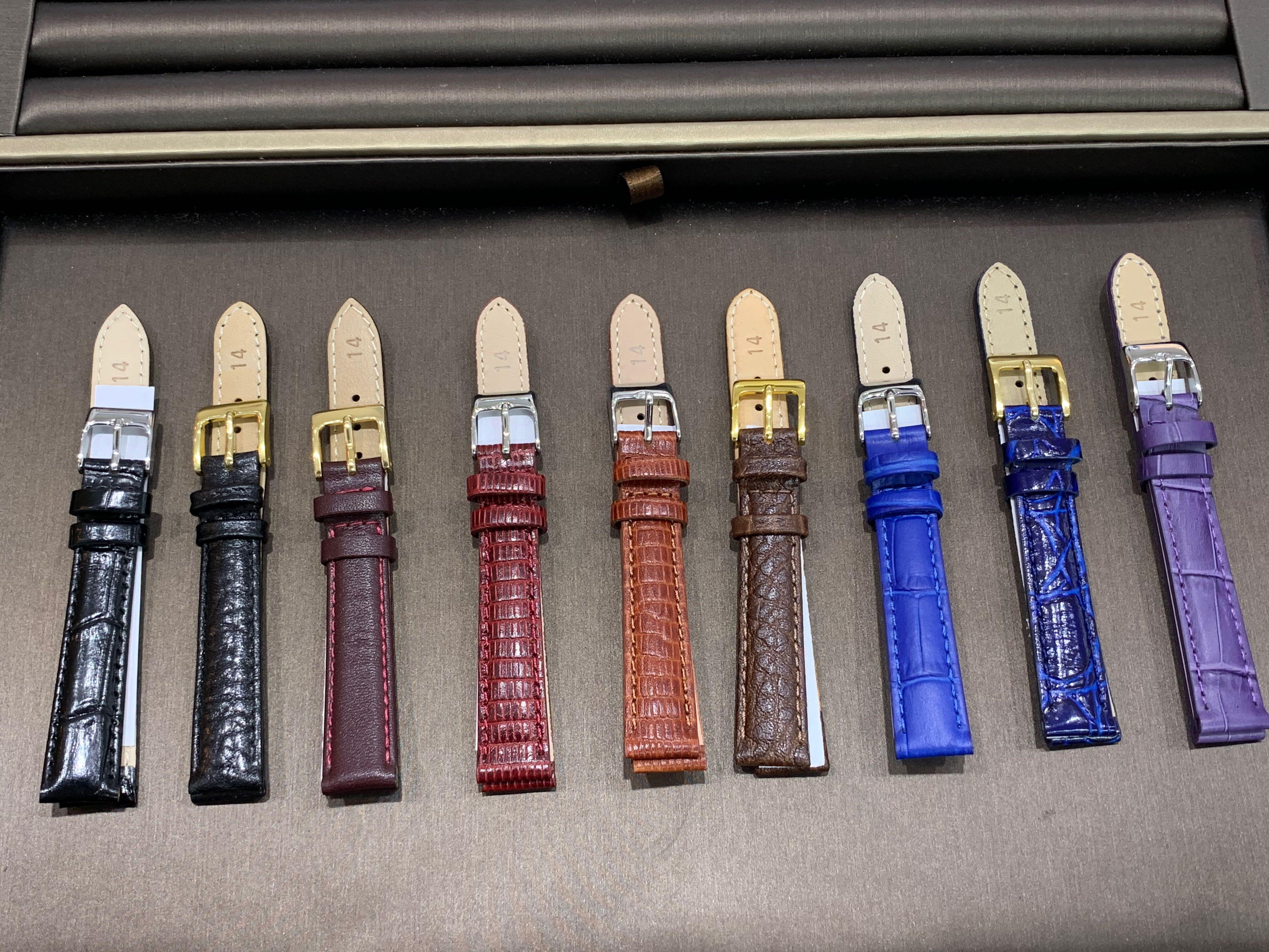 Paros Leather Watch Strap 14MM Various Colours Luxury Watches