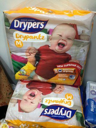 Drypers pants size M 4 packs