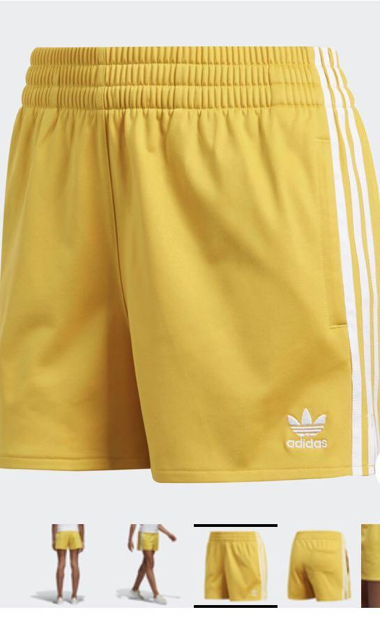 adidas yellow shorts womens