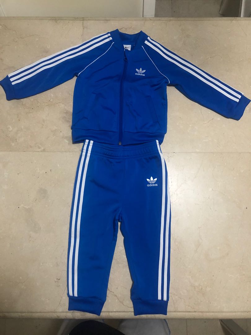 baby adidas tracksuit blue