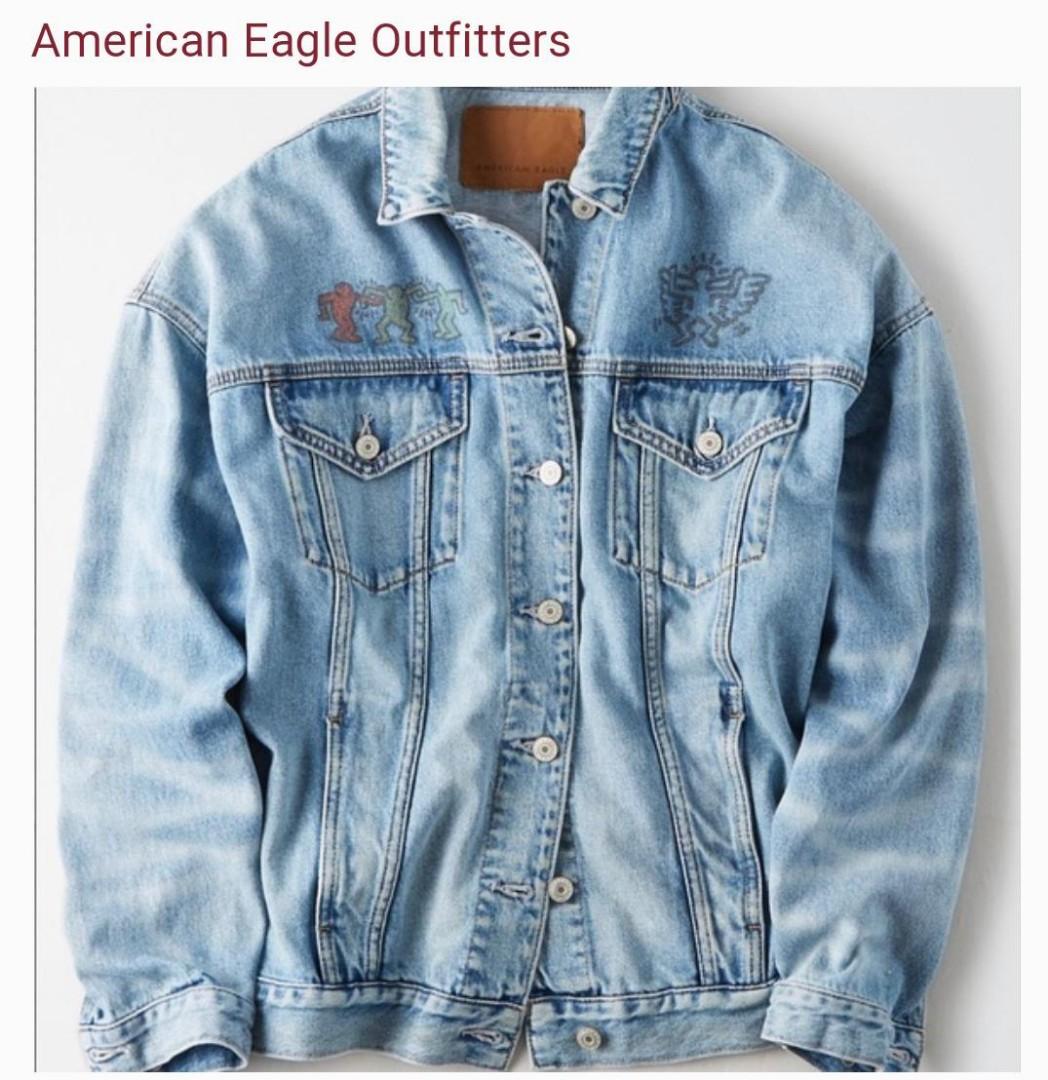 American eagle keith haring jean jacket store
