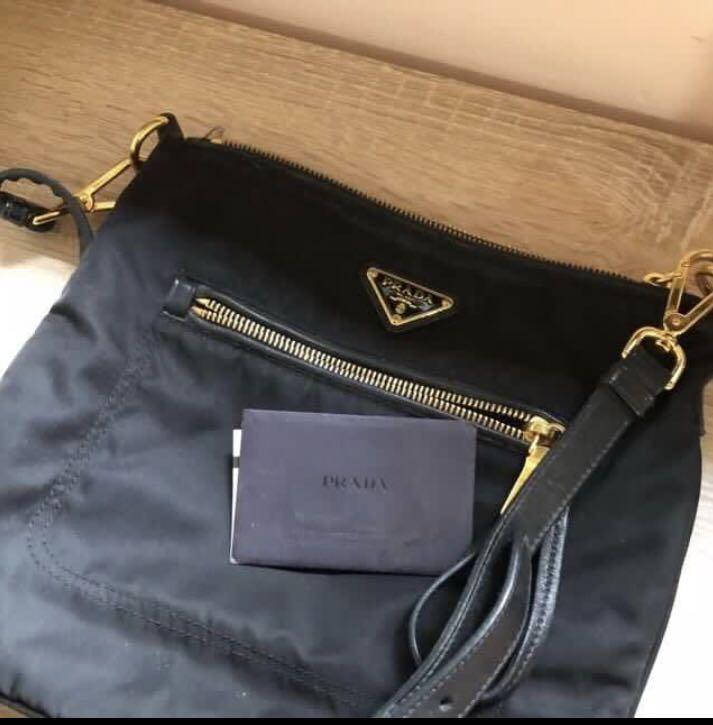 Authentic Prada nylon sling bag, Women's Fashion, Bags & Wallets