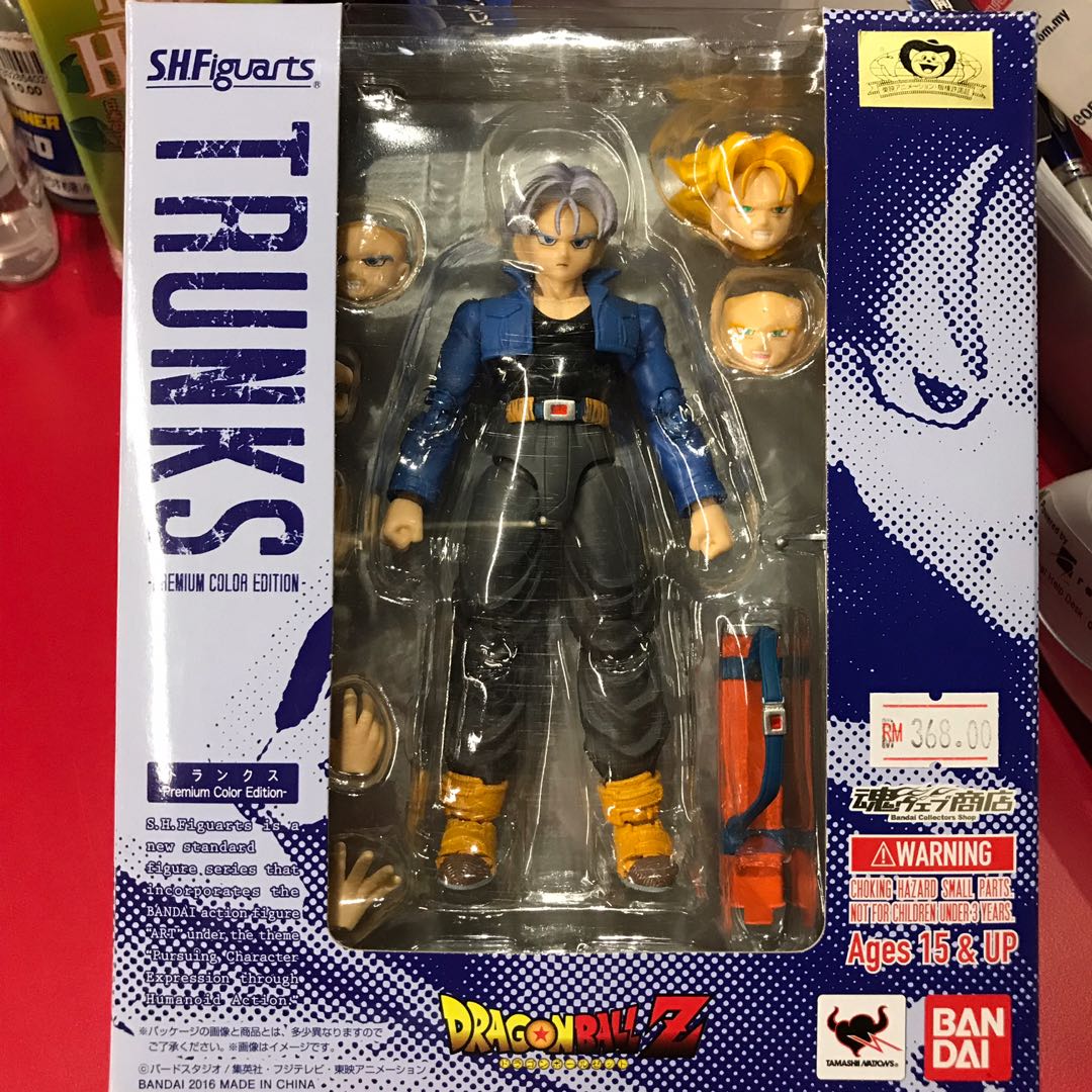 Bandai Dragon Ball Z SHF S.H.Figuarts Trunks Premium Color Edition Tamashii  Exclusive Action Figure, Hobbies & Toys, Collectibles & Memorabilia, Fan  Merchandise on Carousell