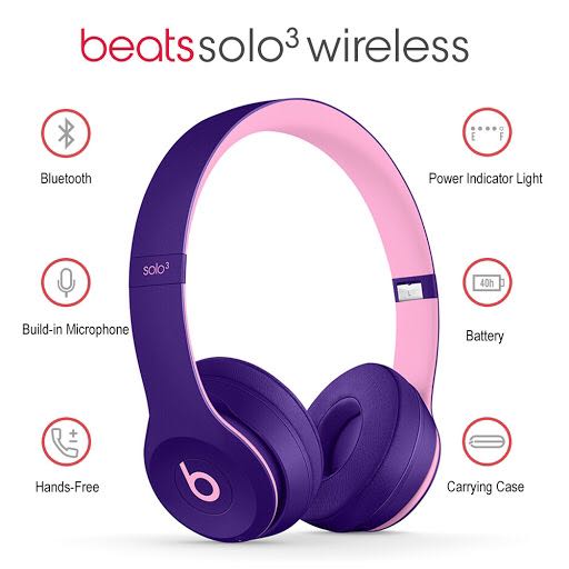beats solo wireless purple