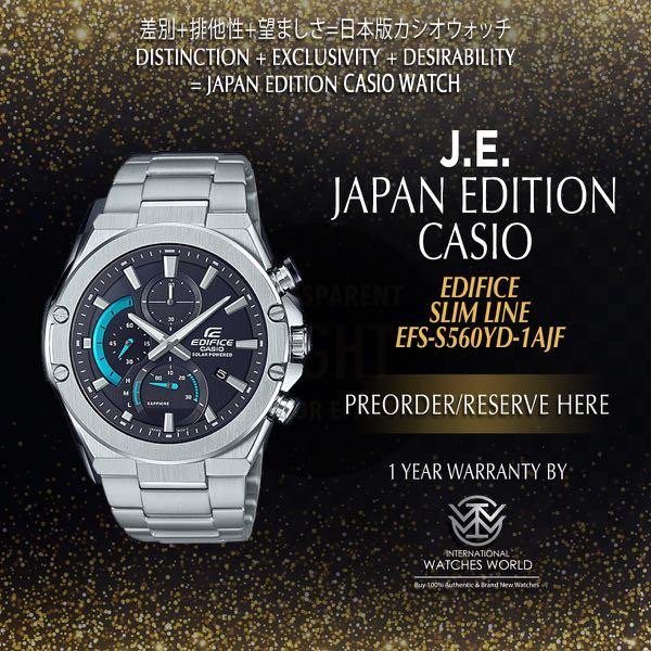 CASIO JAPAN EDITION EDIFICE SLIM LINE EFS S560YD 1AJF BLUE ACCENT