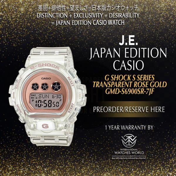 CASIO JAPAN EDITION G SHOCK DW 6900 S SERIES MID SIZE GMD S6900 7JF