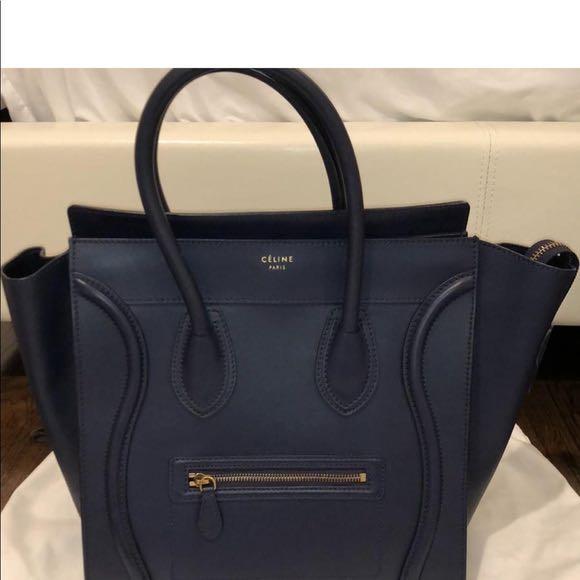 celine luggage blue