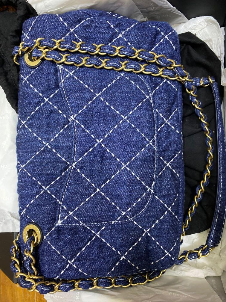 Chanel Denim Flap Bag in gold hardware (2020 collection), Women's