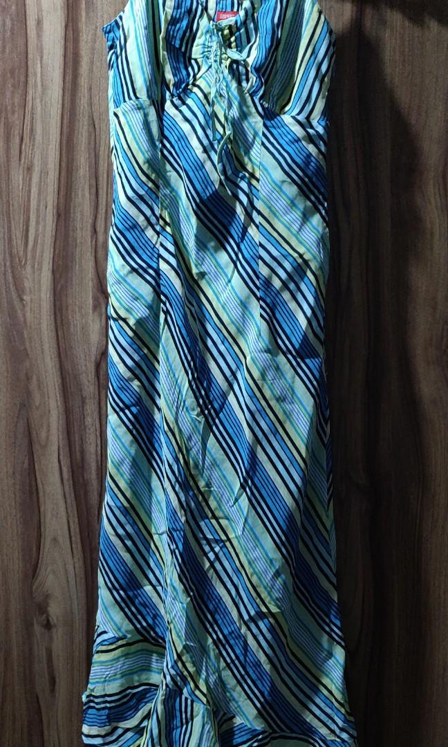 Esprit blue stripes cocktail dress (Category: Dresses) located in Mandaluyong City. Submitted by jogscloset (Listing ID 275747145, Image 1). Description: slightly used but still in very good condition no flaws MOP: BPI, BDO, GCash, Paymaya.