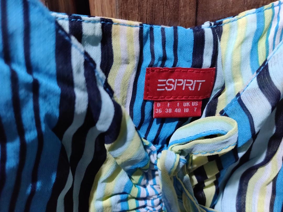 Esprit blue stripes cocktail dress (Category: Dresses) located in Mandaluyong City. Submitted by jogscloset (Listing ID 275747145, Image 3). Description: slightly used but still in very good condition no flaws MOP: BPI, BDO, GCash, Paymaya.